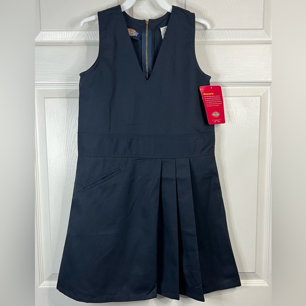 NWT Dickies Girls Twill Jumper Dress - Navy Blue - School Uniform